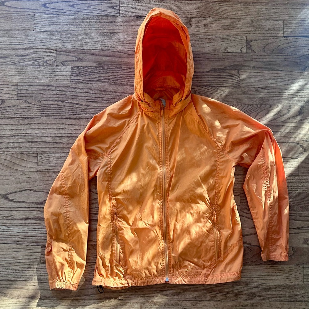 L.L. Bean rain jacket orange small
